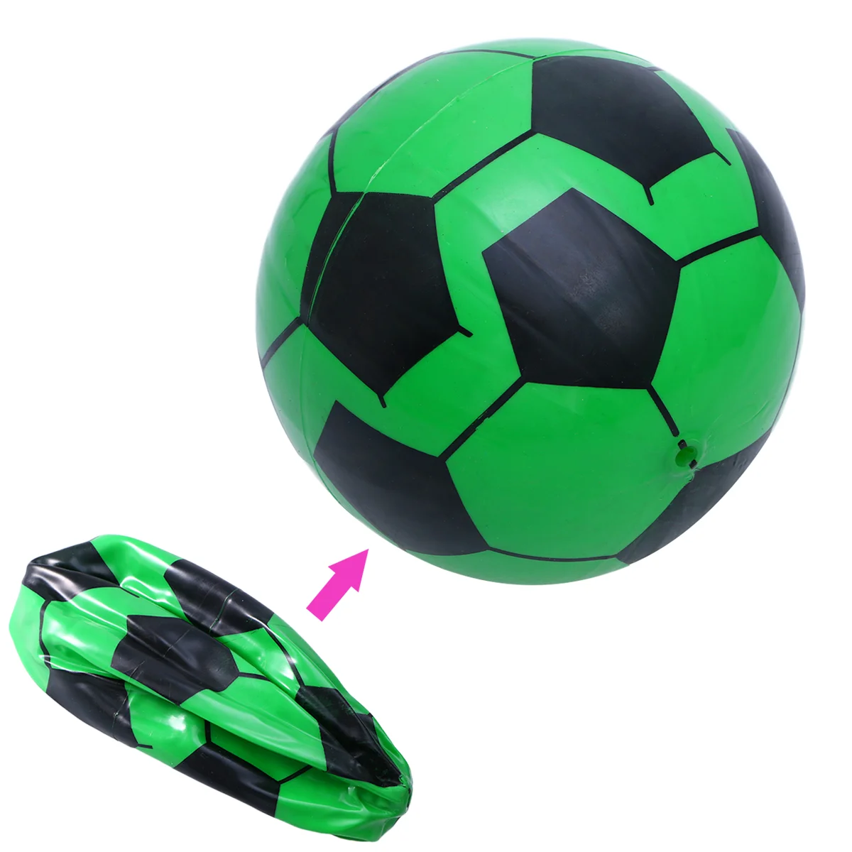 6pcs Mini Soccer Inflatable Football Softball Ball Girl Party Favors Fun Sports Play Stress Squeeze Balls Toy (Random C