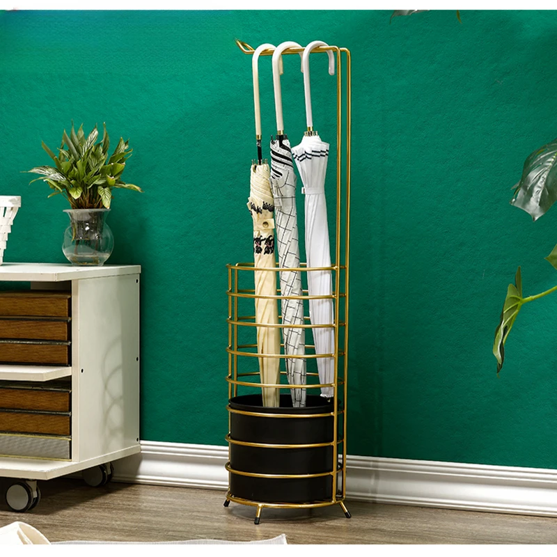 

Umbrella Stand European New Original Design Creative Golden Iron Modern Simple Storage Holder Home Decoration Storage