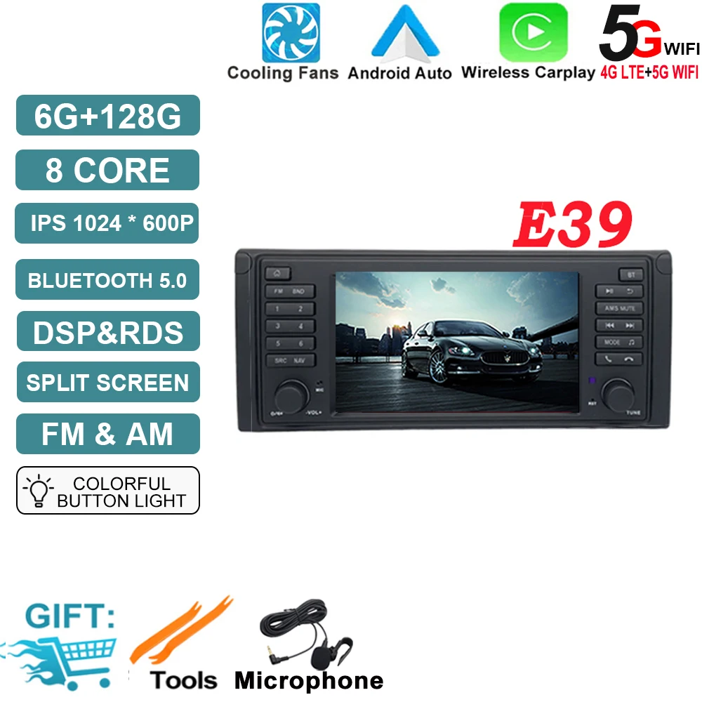 Android OS Auto Radio GPS Navigatie voor BMW X5 E53 5-serie E39 M5 1996-2007 DSP Auto Multimedia Speler Stereo WIFI Koelventilator