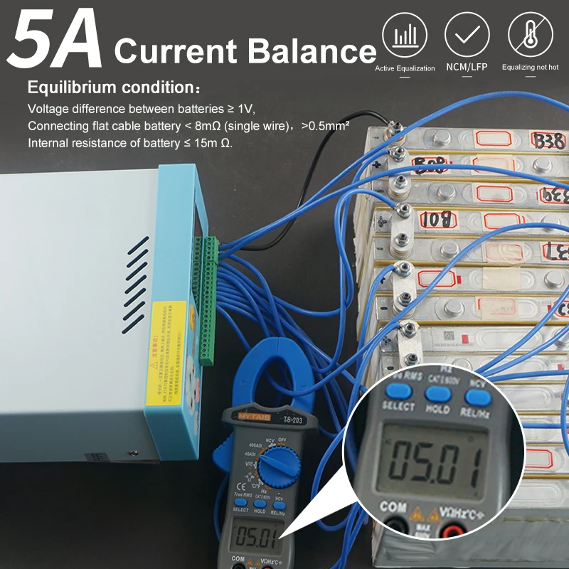 SUNKKO 5624 2S-24S li-ion Lifepo4 akumulator litowy pojemność naprawa 5A aktualne napięcie baterii balancer