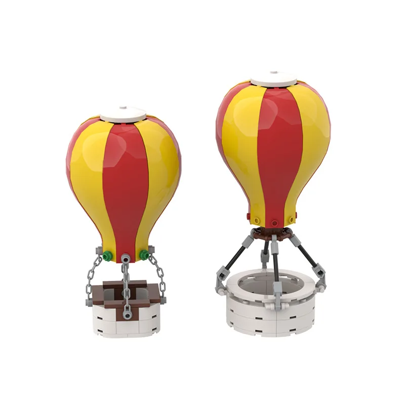 Compatible With LOGO MOC Outdoor City Scenes Toys Kit Building Blocks City Parts Bricks Romantic Pink Hot Air Balloon Ornament