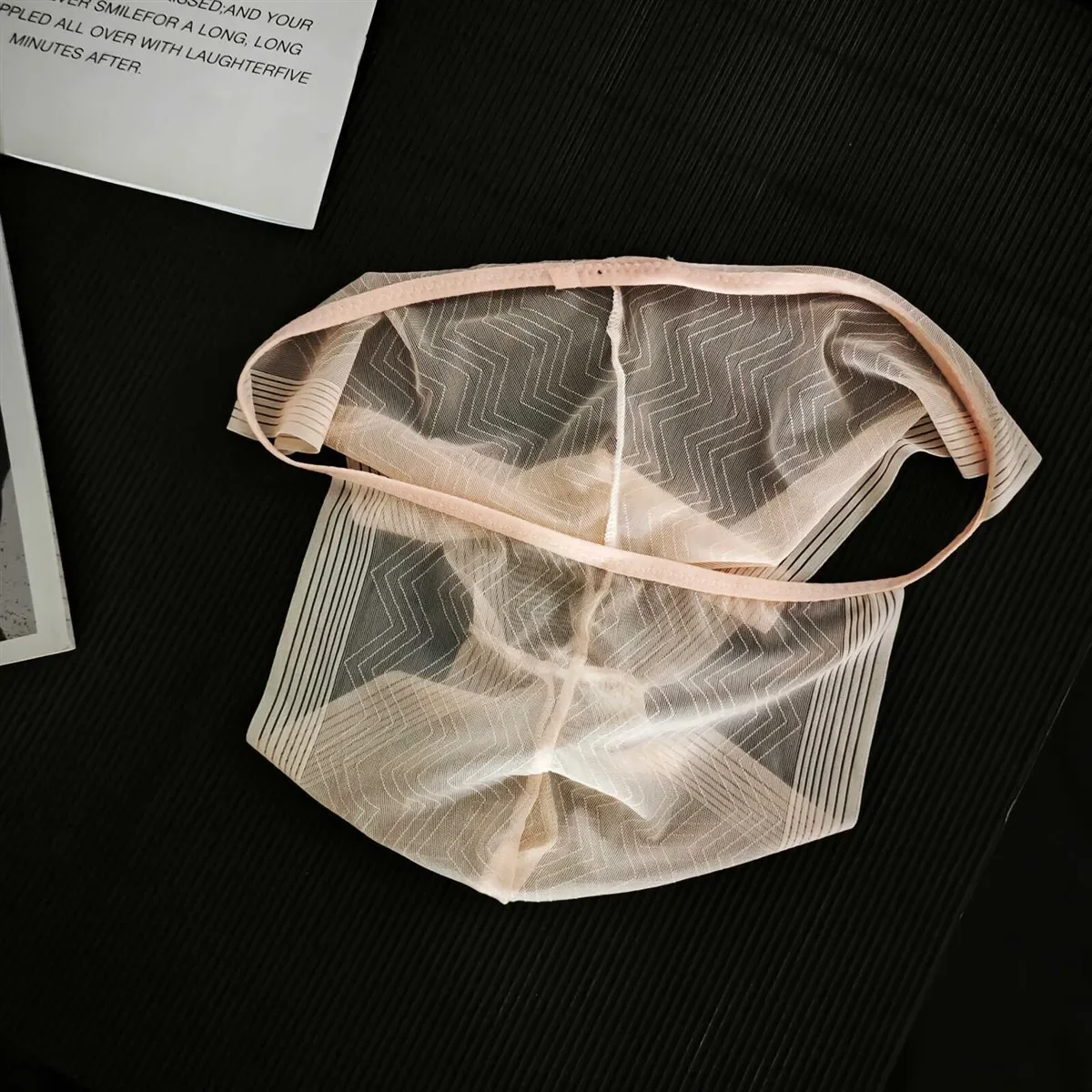 

Man's Soft Touch Brief Panty BF Gifts Harajuku Half Sheer