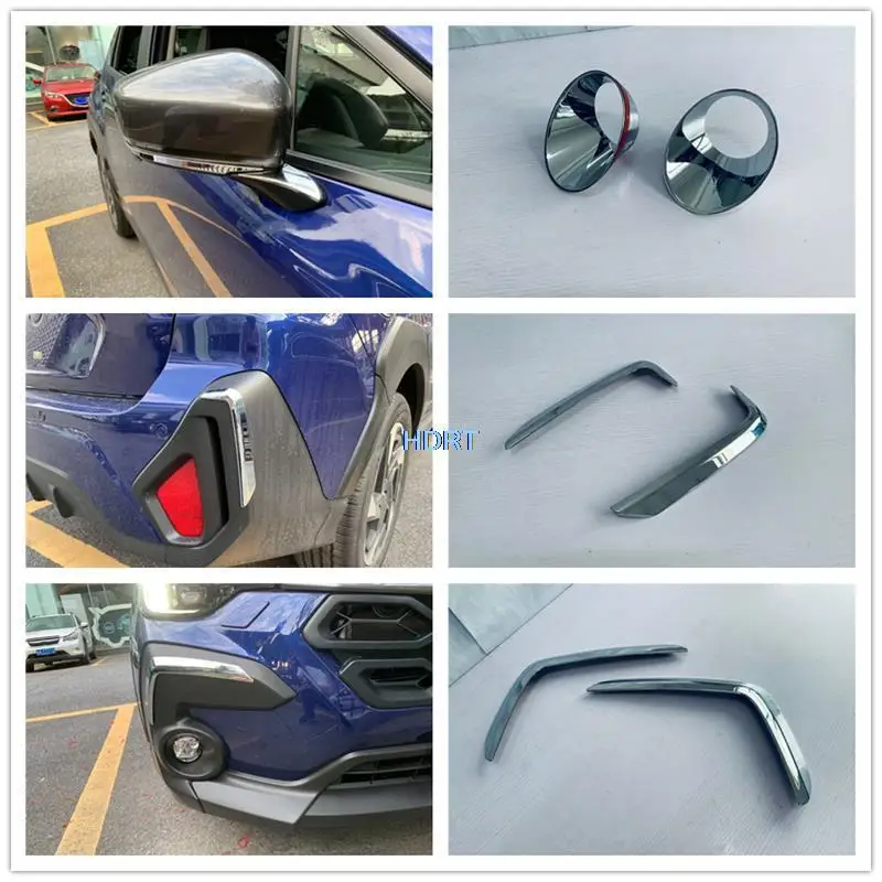 

Car Style Front Fog Lamp Light Cover Door Edge Body Strip Rear View Mirror Trim Accessories For Subaru Crosstrek Impreza 2024 +