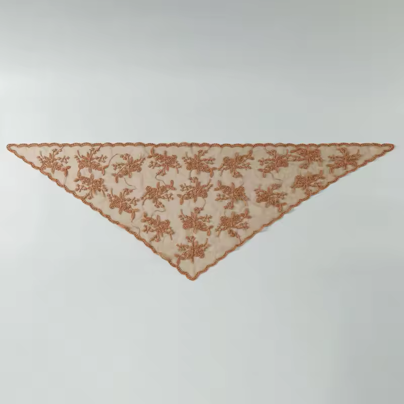 Elegant Lace Scarf Hollow Out Embroidery Foulard Bandana Solid Color Triangular Scarf Thin Vintage HandkerChiefs for Hair Woman - Image 27
