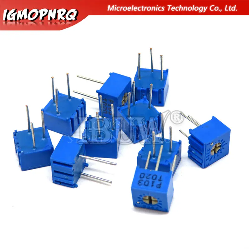 10PCS 3362P resistance 101 201 501 102 202 502 103  Trimpo Trimmer Potentiometer 3362 500R 1K 2K 5K 10K 20K 50K 100K