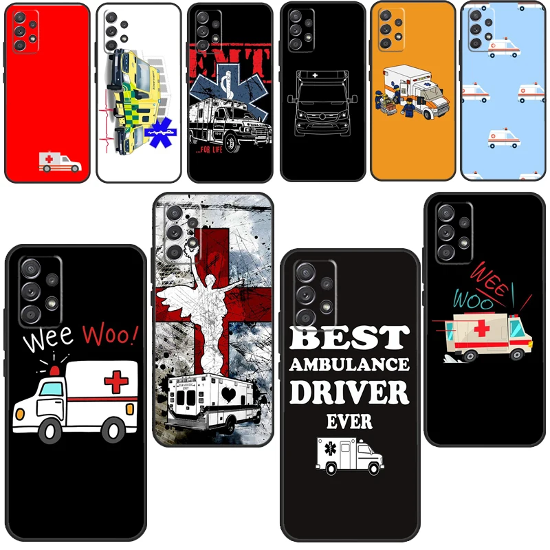 EMT EMS Ambulance Case For Samsung Galaxy A51 A71 A12 A22 A32 A42 A52 A72 A50 A70 A21S A52S A03S Phone Cover