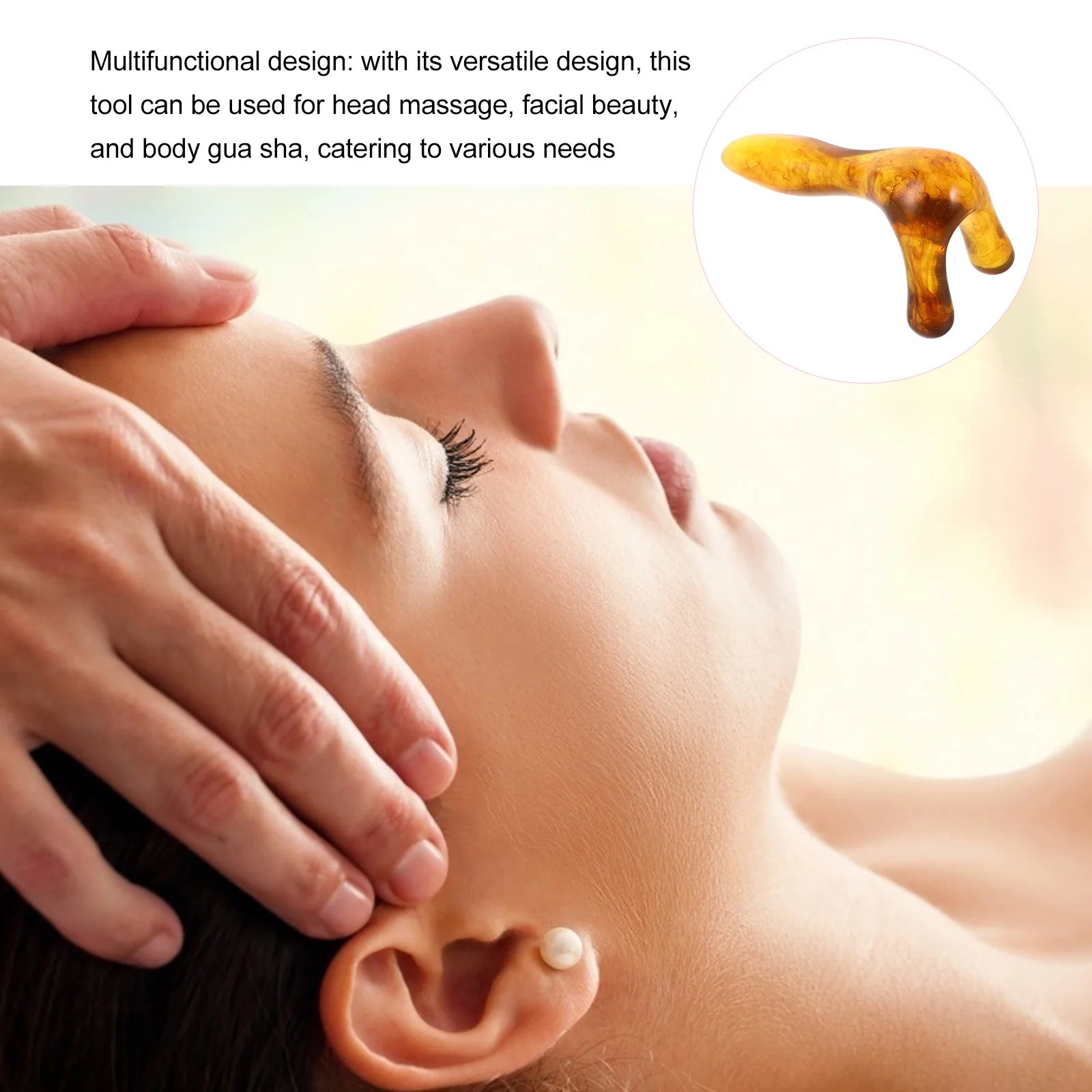 Resin Guasha Tool Face and Nose Massager Multifunctional Design Easy to Use for Professional Salon Home Beauty