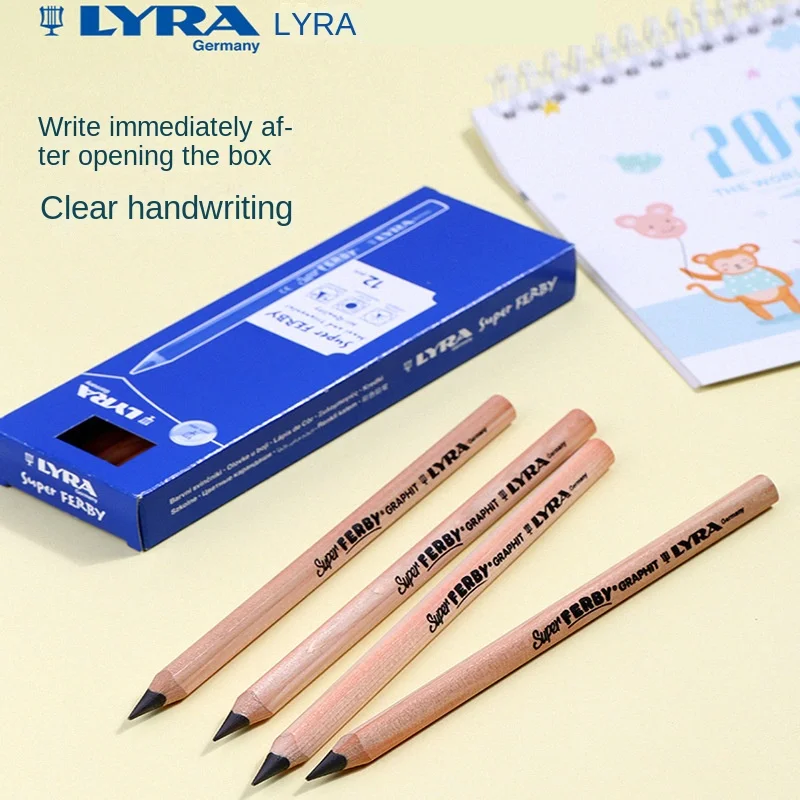 6/12pcs Lyra Ferby Long Tri Grip Triangular Wood Pencils Children Kindergarten Beginner Writing Pencil for Kids School Supplies