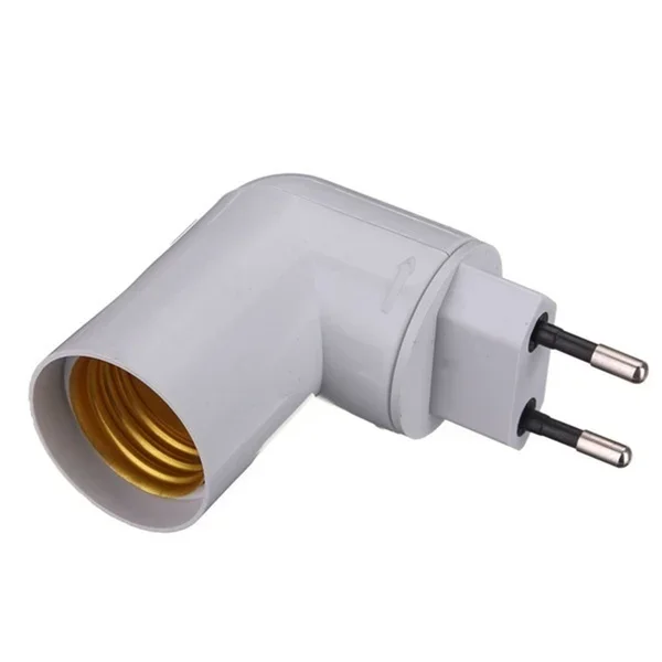 EU Plug PP To E27 Base Splitter Lamp Holder Light Bulb With On/Off Switch E27 Bulb Socket Adapter Small night lamp holder