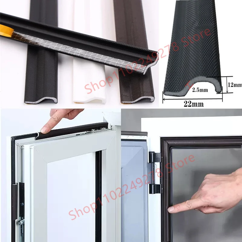 Self-adhesive Casement Window Seal tape Soundproof Acustic Foam Weather Stripping Door Seal Gap Filler Noise Reductian Artifact