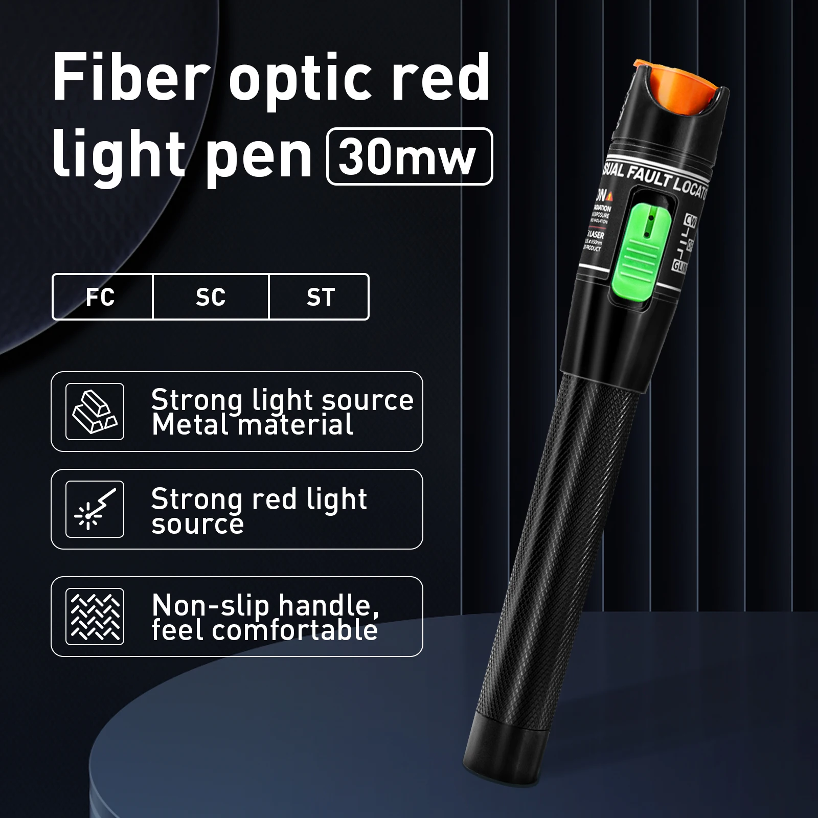 

ZoeRax 30MW Fiber Optic Tester Visual Fault Locator 30KM VFL Fiber Optic Cable Tester Meter with FC to LC used for LC/FC/SC/ST