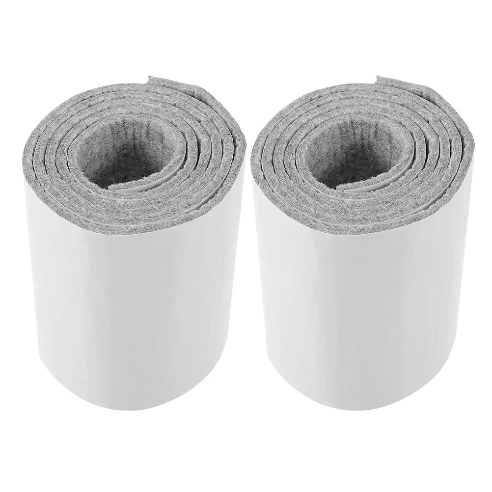2Pcs Self Adhesive Felt Tape Roll Strips for Chair Table Furniture Legs Protection Cushioned Non Slip Quiet Glide Floor