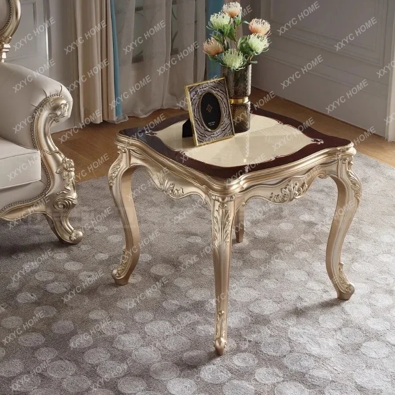 A Furniture Solid wood square few retro court style retro carved living room corner few