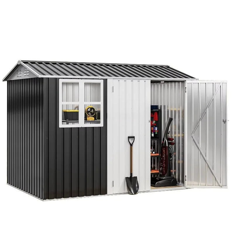 

Custom-made Metal Storage Sheds Backyard Garden Storage Rooms Eco-friendly Outdoor Lockable Metal Garden Sheds.