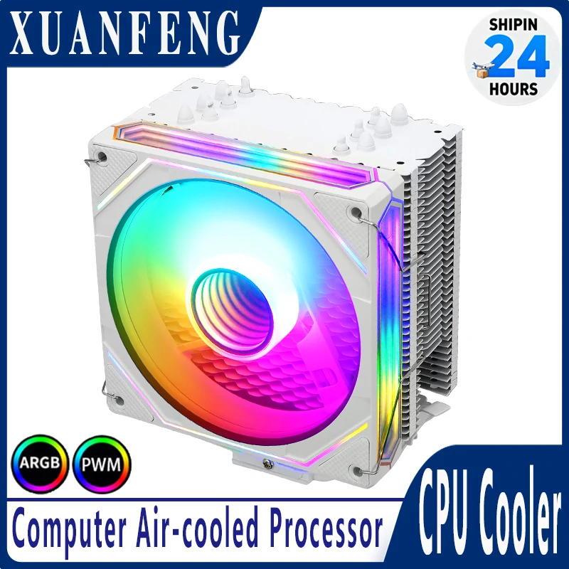 

XUANFENG Computer Cpu Processor Cooler 120mm Argb Fan Air-Cooler 4/6 Heat Pipe Installing LGA2011 x79 x99 115x 1200 1700 AMD AM5