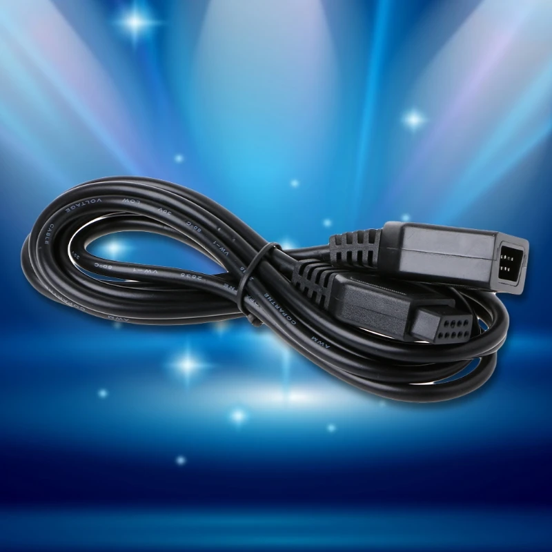 1.8 Meters Controller Extension Cable Connection Line for Sega 2 Black