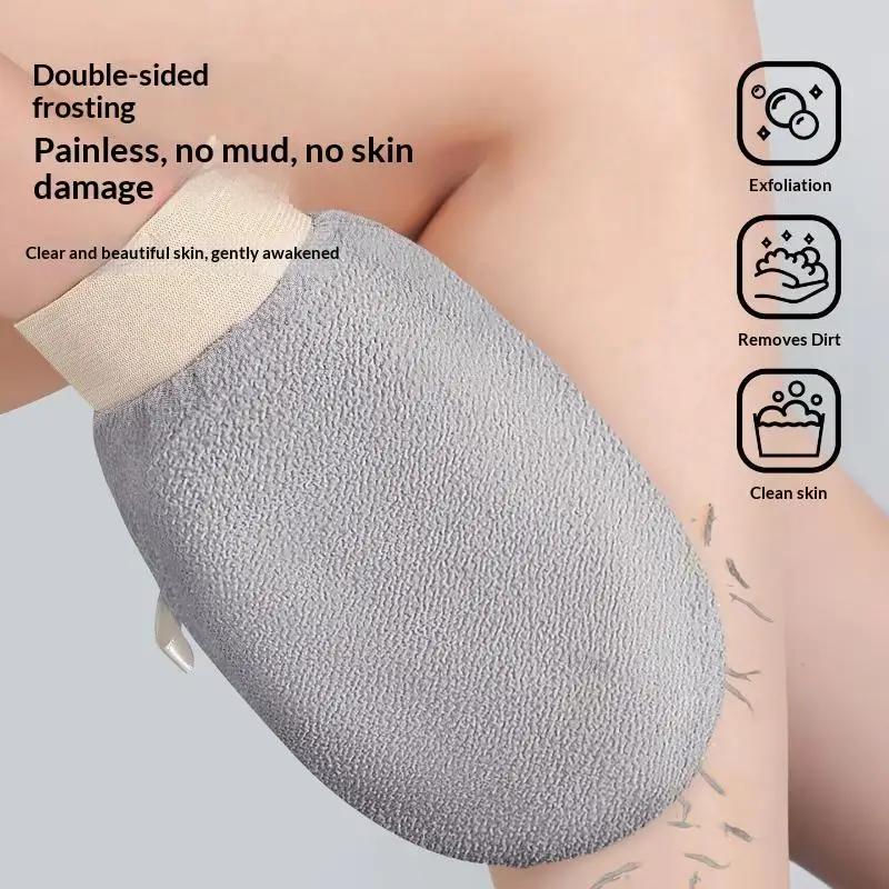 Disposable Double Sided Frosted Body Scrub Glove Individually Packed Painless Exfoliator Mitt 1/2/3PCS Home Travel Shower Use