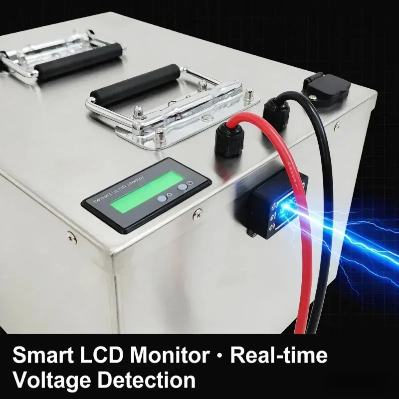 48V 200ah Li-ion Battery + Charger | High Capacity Off-Grid Power for 7000W EV
