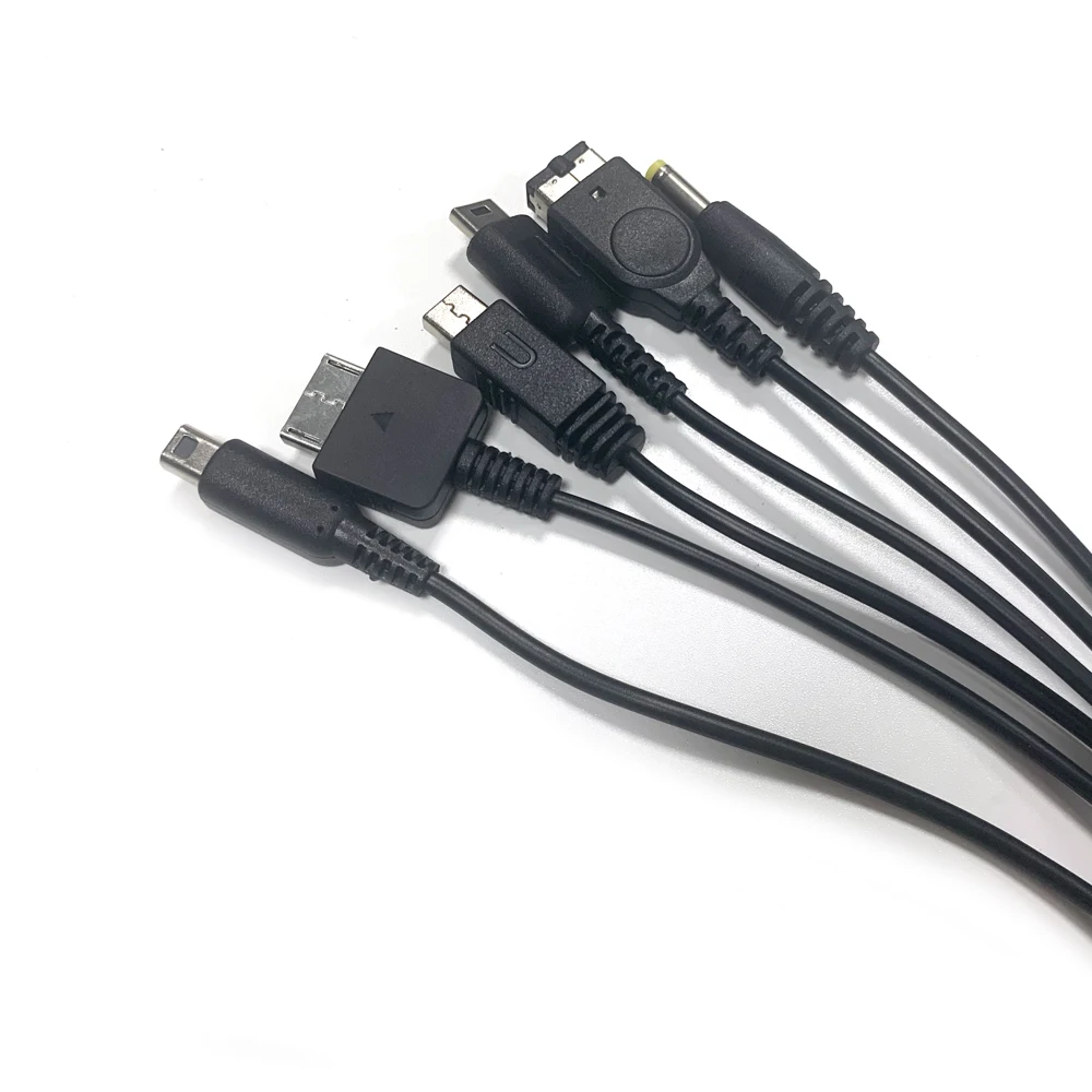 Multi function 6 in 1 USB C female charging Cable For Type C To for 3DS/GBASP/NDSL/WIIU/PSP/PS VITA Charger Cable