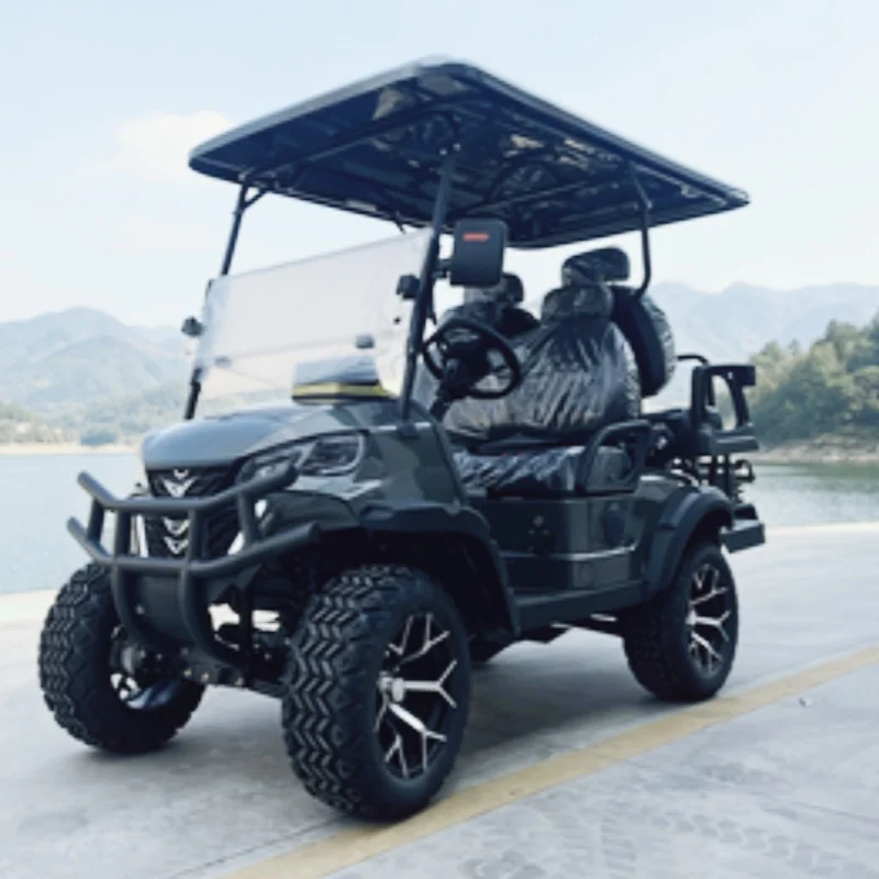 Powerful 4KW 5KW Motor Off-Road Vehicle 4-Seater Electric Golf Cart Seat With Headrest Bumper Off-Road Tires Free Custom Color