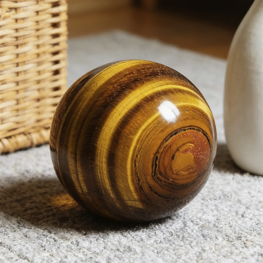 Natural Tiger Eye Stone Crystal Ball Polishing Reiki Sphere Massage Treatment Stone Home Decoration Exquisite Souvenir Gifts