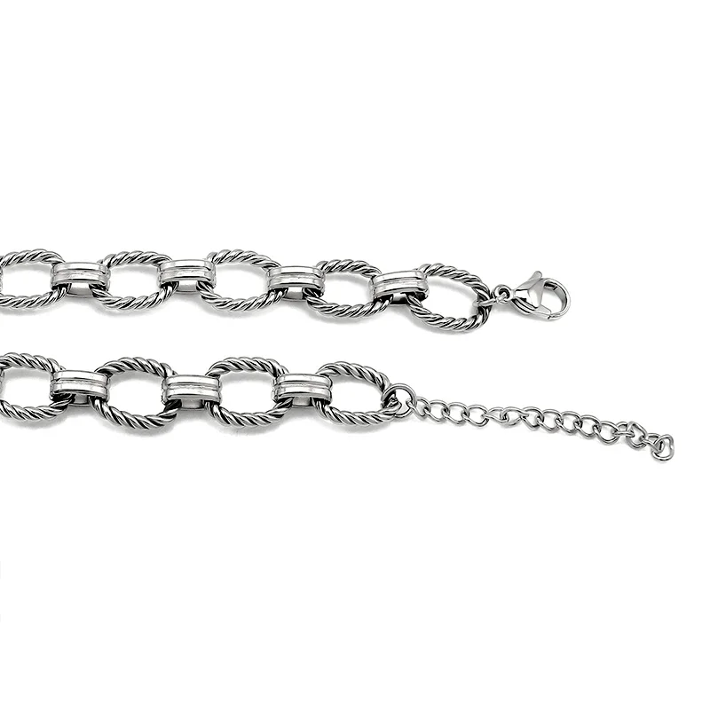 قلادات بسيطة مطلية بالذهب عيار 18 قيراط 316L من الفولاذ المقاوم للصدأ ملولبة بيضاوية الشكل قلادة مجوهرات هدايا للنساء 2025