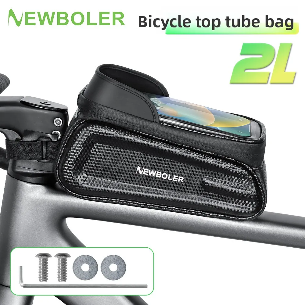 

Bicycle waterproof backpack hard shell protecting the handlebars mobile phone bag waterproofing large-capacity front frame bag