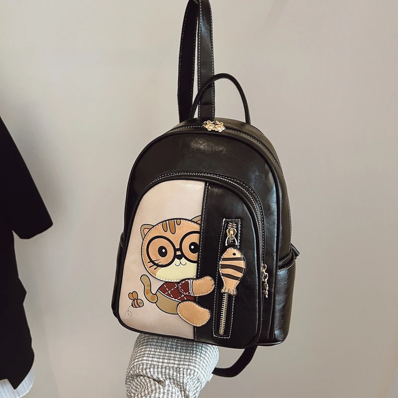 trendy retro backpack 2025 new Shoulder bag women's student backpack multifunctional backpack hand-held travel bag сумка