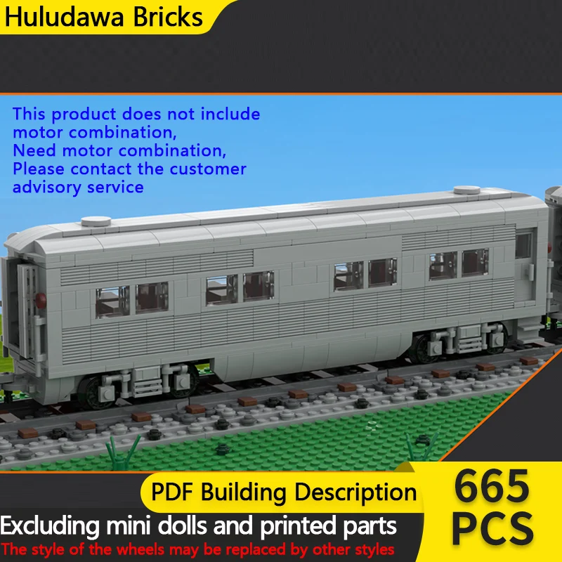 

City Car Model MOC Building Bricks T02 Passenger Train Carriage Modular Technology Children Holiday Gifts Assemble Toys Suit