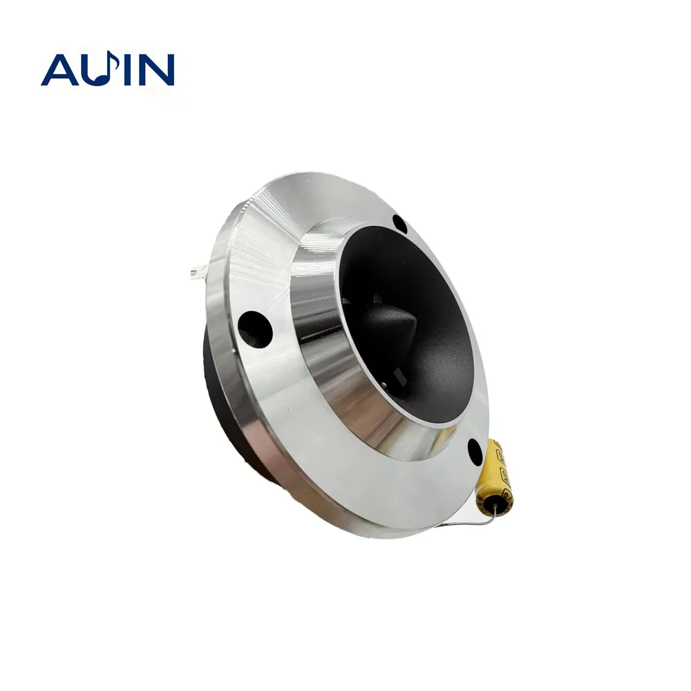AUIN 1 PCS 4 Inch 4 Ohm 300W Treble Speaker For Car Titanium Film Aluminum Modified Car HiFi Horn Tweeter With Capacitance - view 4