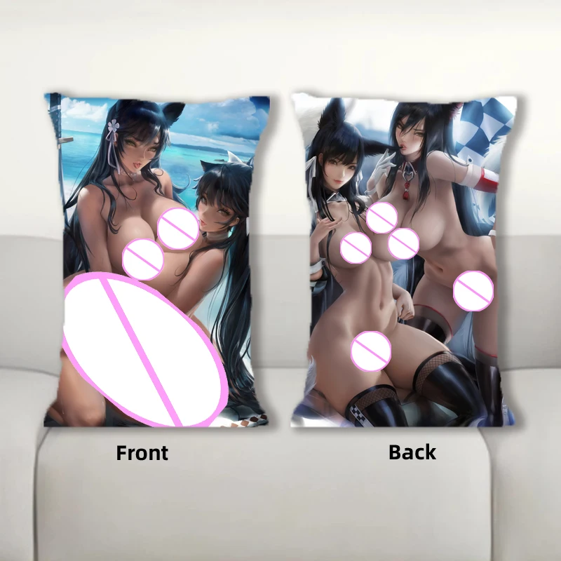 Dakimakura Anime Ahri And Atago Sofa Cushion Body Pillow Cover Double Side Print Bedding Throw Pillow Case