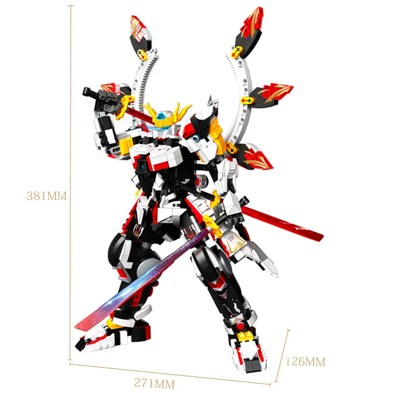 

ZHEGAO QJ5311 China-Chic Stargazing Mech Robot Boy Assembled Toys Chinese Building Block Ornament Model Children's Gift