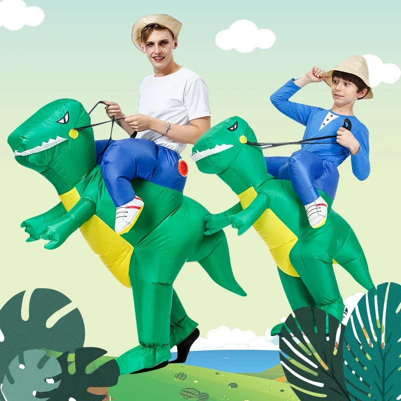 Aufblasbare Dinosaurier Kostüm für Kleinkinder Kinder Mädchen Erwachsene Party Dino Cosplay Kostüme Tier Kostüm lustige Dinosaurier Kostüm