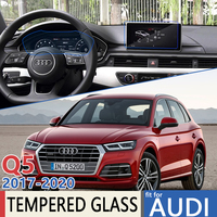 For Audi Q5 FY 80A MK2 2017~2020 Car Navigation Instrument GPS Ultra-Thin Film Full Screen Protector Tempered Glass Accessories