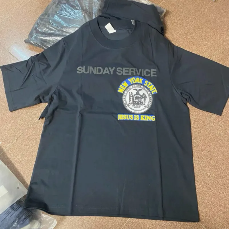High Quality Jesus Is King Foam Print Kanye West T-shirt Summer
