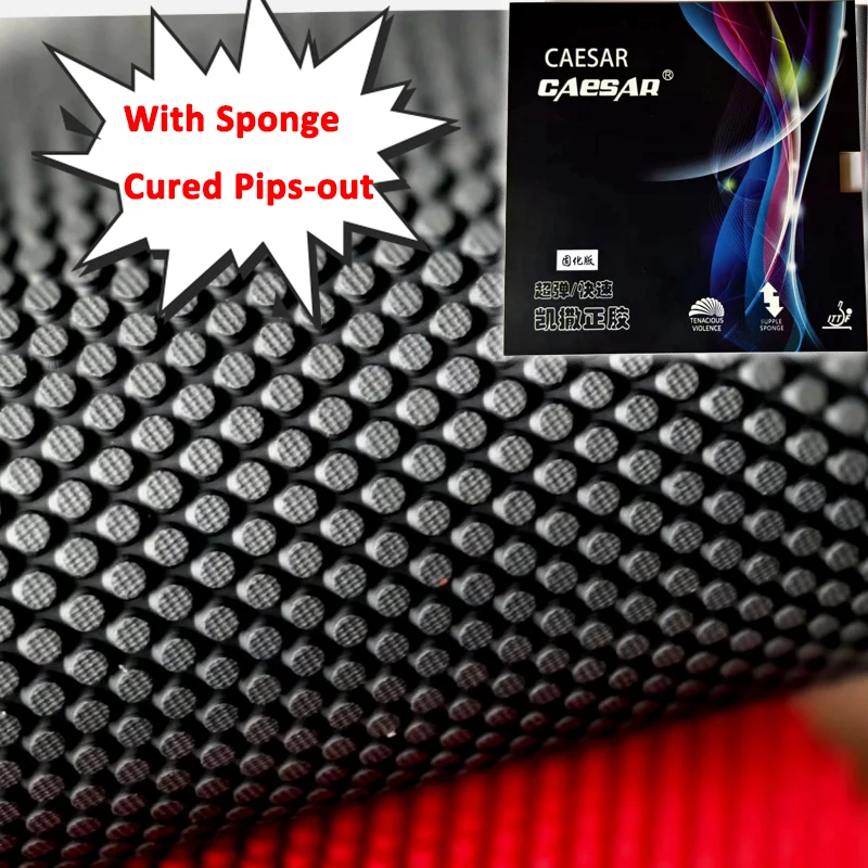

CAESAR Anti-Spin Table Tennis Rubber Pips-out German Inner Energy Sponge Ping Pong Rubber Sinking Ball Fast Attack Rubber