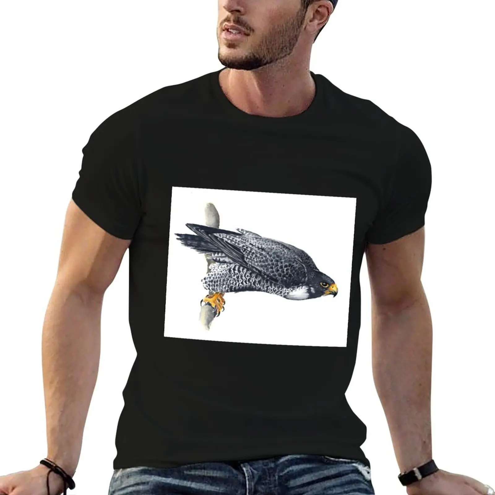 peregrine falcon T-Shirt quick drying graphic tee shirt rapper graphic tees shirts graphic mens t shirts top quality