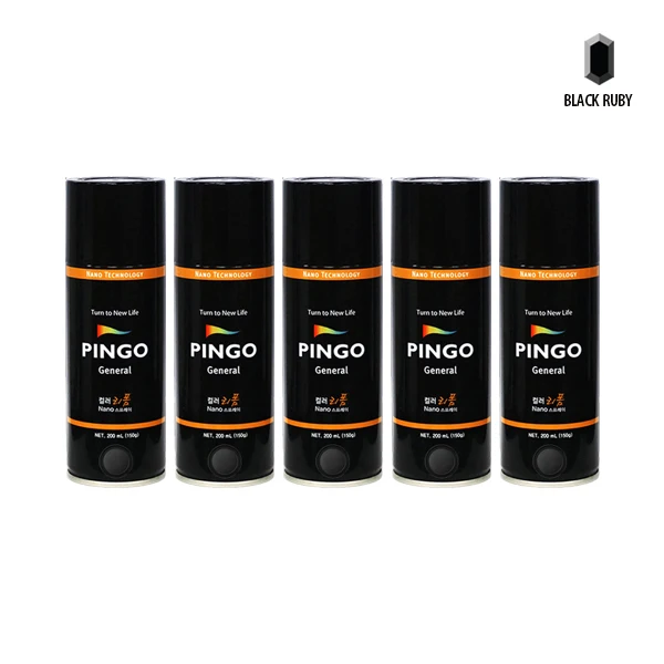 Noroo paint pingo color foam spray black 200ml X5