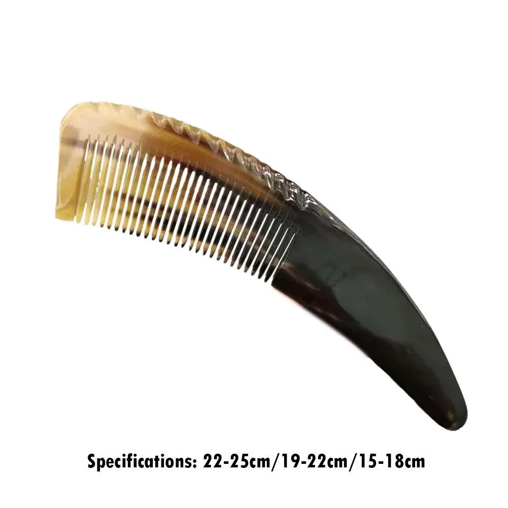 جديد القرن مشط ل غرامة الأسنان مجعد الشعر الصحة الثور تدليك أمشاط العظام البقر غرامة مجعد فرشاة شعر أداة Detangler الأسنان #5