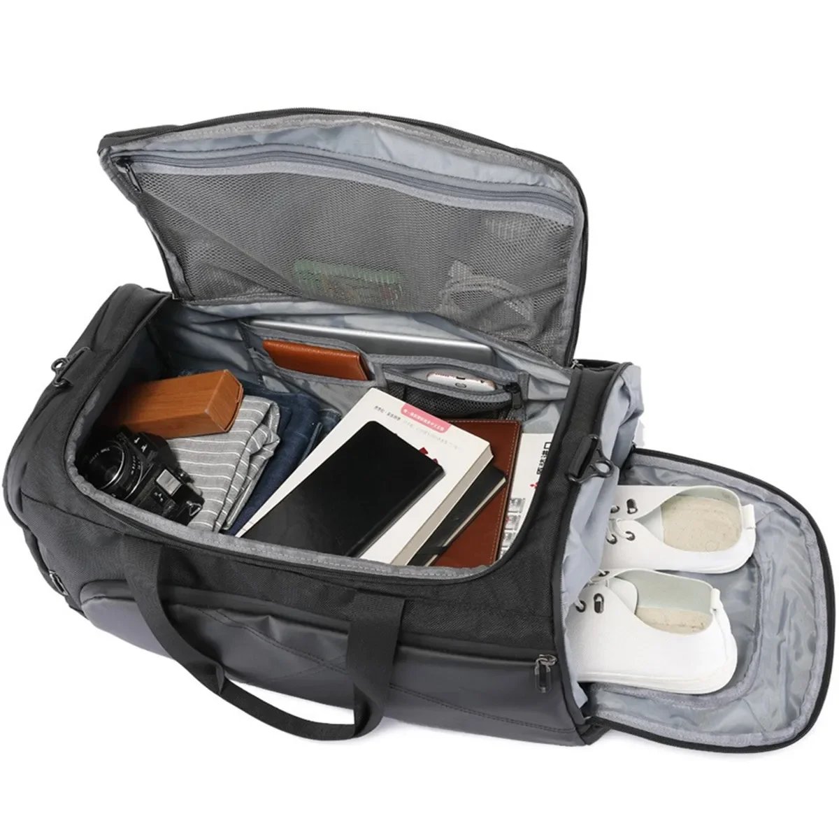 مقاوم للماء كتف واحد حقيبة كروسبودي حقيبة يد للسفر اللوحي تخزين حقيبة الظهر الأحذية الأمتعة حقيبة الأعمال USB الرياضة Packback