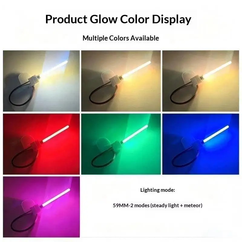 3V 59MM Flowing Water COB LED Filament Light Diode Parts with Buckle for Handmade Gift Lamp Production