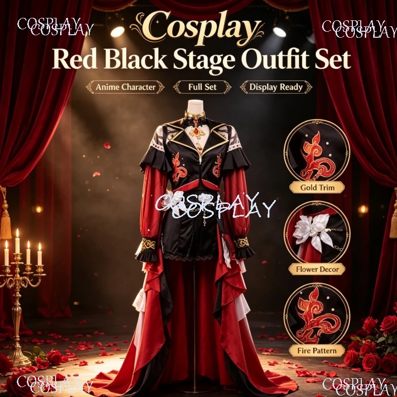 Costume de cosplay complet Nu Carnival Edmond Devoted Obsessor, tenue de jeu gothique pour Comic Con, Halloween et soirées à thème