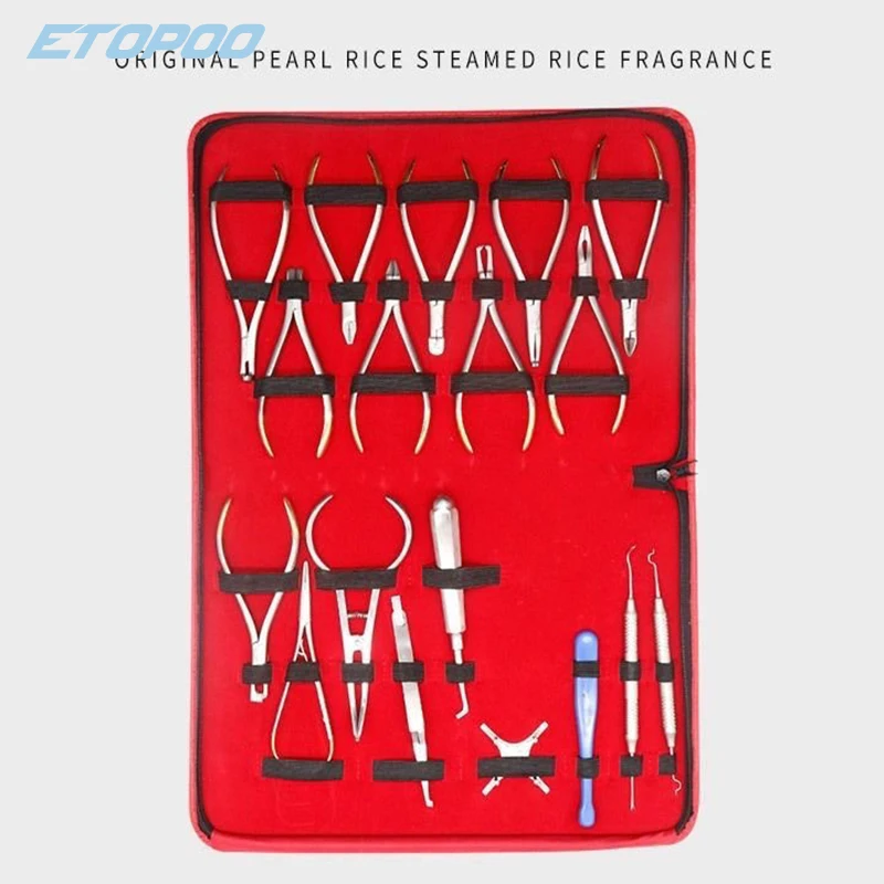 Conjunto de Ferramentas Ortodônticas Formando Alicate Archwire Instrumento Conjunto Dentista 18 Pcs por Conjunto Aço Inoxidável