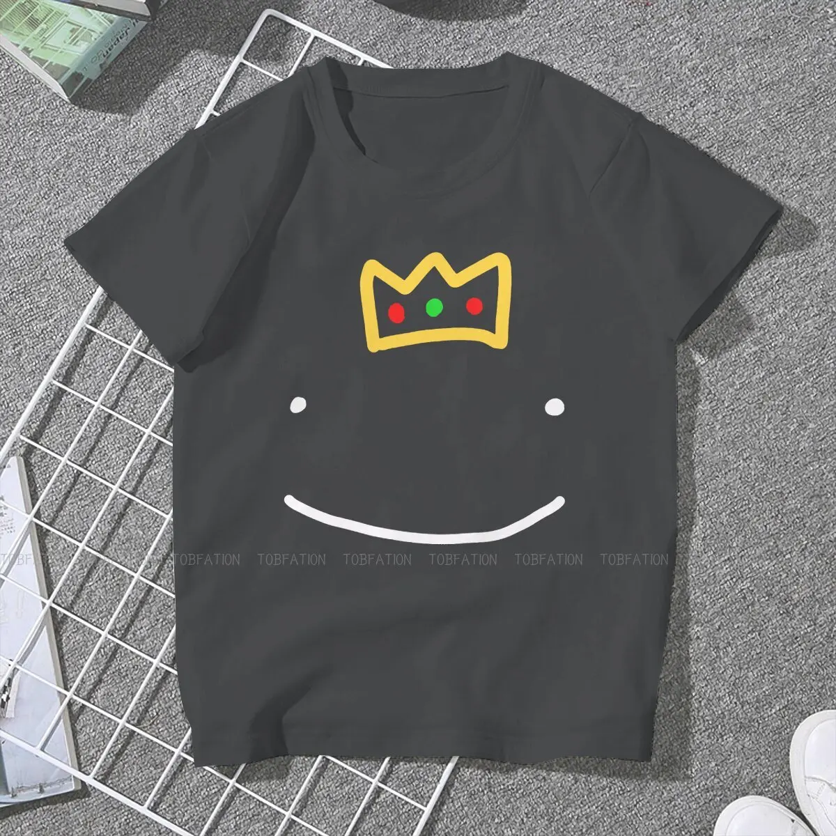 Dream Smile Ranboo Crown  Kawaii Girls Women T-Shirt Dream SMP 5XL Blusas Harajuku Casual Short Sleeve Vintage Oversized Tops