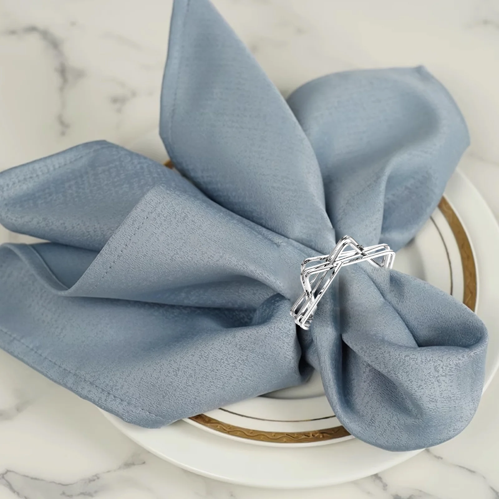 

Hollow Star Ring Premium Metal Napkin Buckle For Party Wedding Festival Table Decor Napkin Holder Desktop Ornament