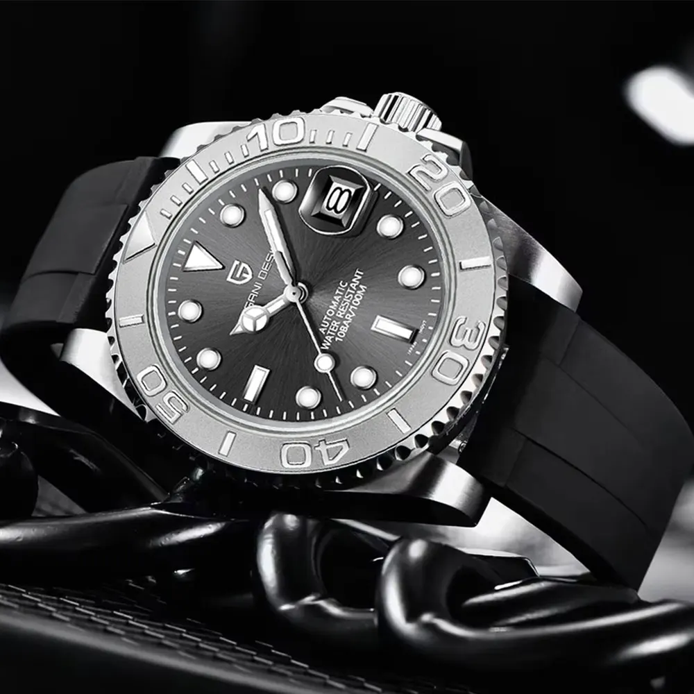 PAGANI DESIGN العلامة التجارية الأعلى ساعة رجالي كلاسيكية فاخرة 40 مللي متر ساعة اليد الميكانيكية السيراميك الحافة مقاوم للماء ساعات أوتوماتيكية للرجال #2