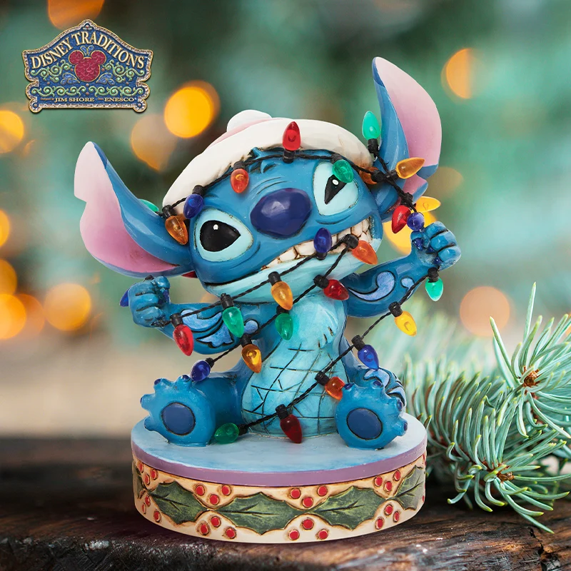 

Рождественская фигурка витых огней Disney Stitch, коллекционный подарок Лило и Стич — милый и необычный рождественский подарок