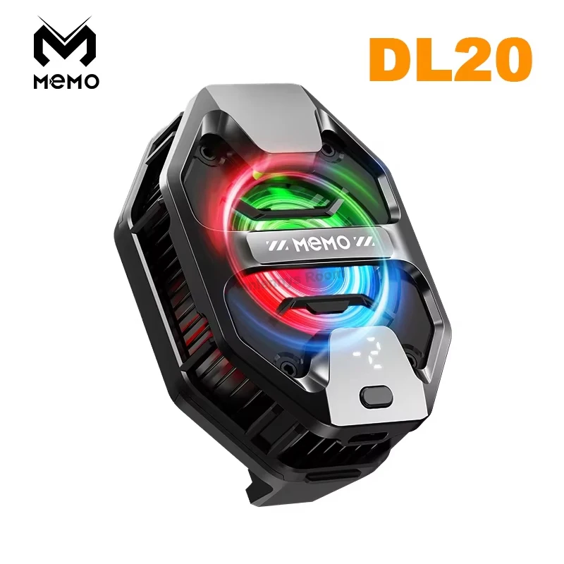 

MEMO DL20 3 Gears Adjustable AI Semiconductor Cooling Fan Radiator Freeze Back-clip Heat Sink for IOS Android Game Accessories