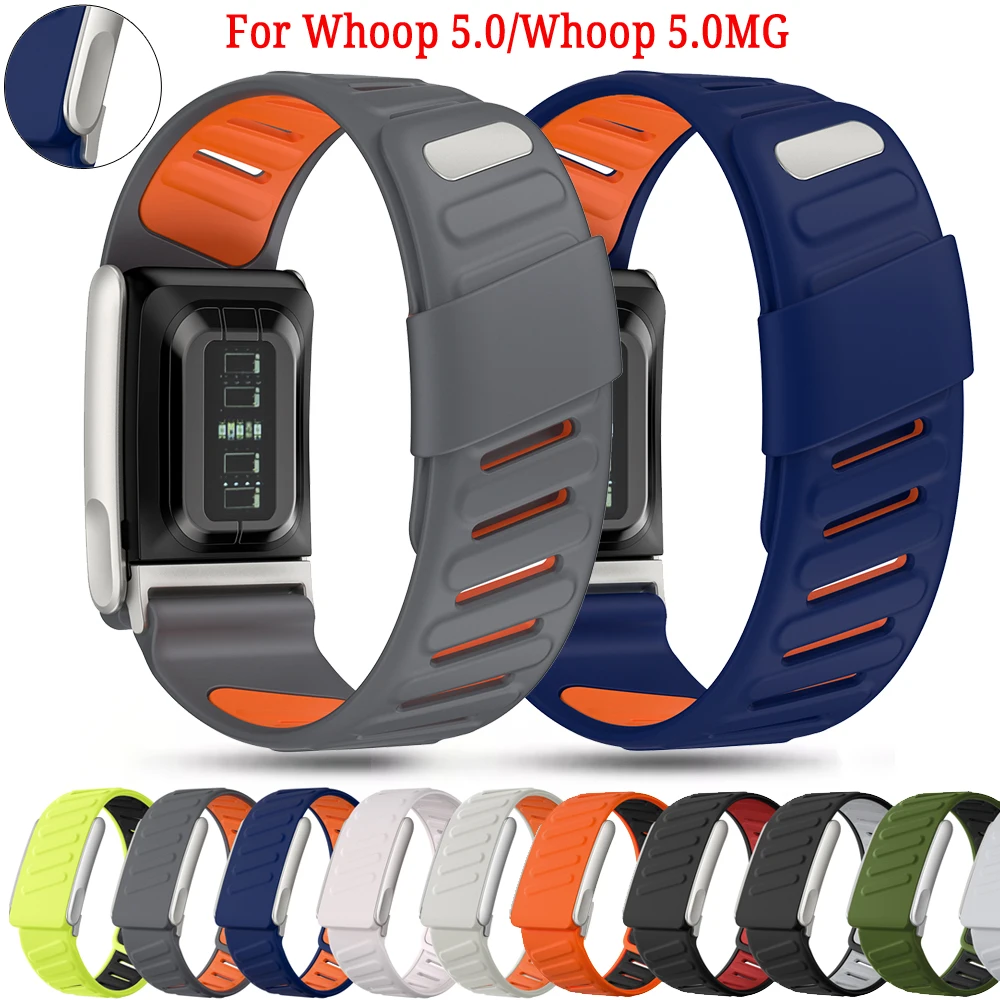 

Strap Compatible with Whoop 5.0 /MG Heart Rate Monitor Soft Adjustable Breathable Strap Bracelet for Whoop 5.0MG Silicone Band