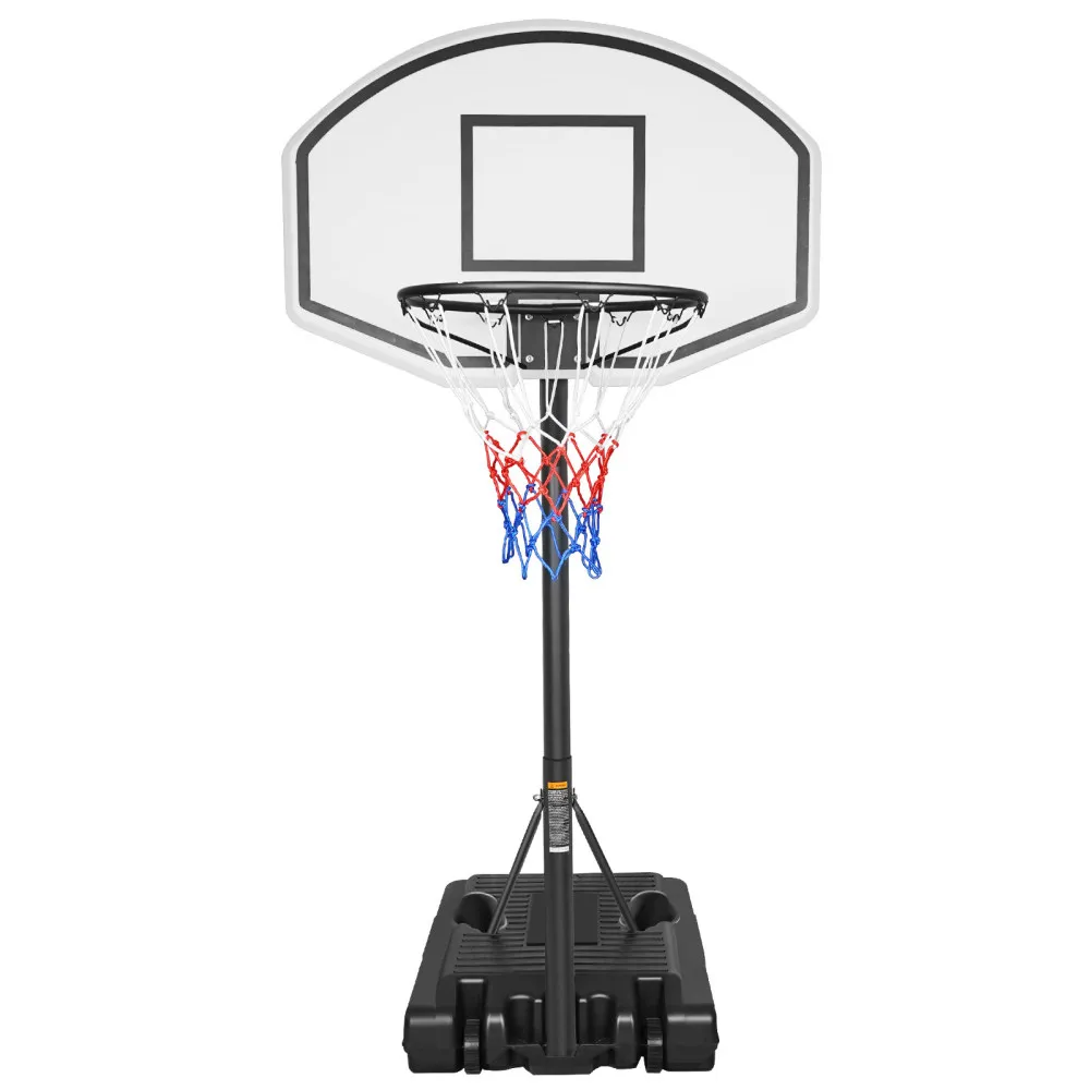 Portable Poolside Basketball Hoop Swimming Pool 3.1ft To 4.7ft Height-Adjustable Basketball System Goal Stand for Kids Youth